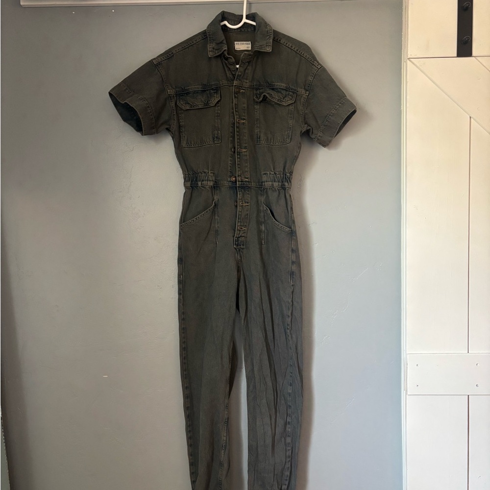 Free People Denim Jumpsuit